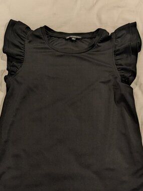 Adrianna Papell Black Butterfly Sleeve Blouse Size S